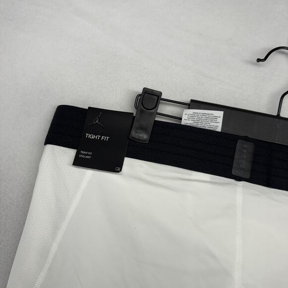 Jordan Compression Tights Men's XL White 3/4 Length Training Workout Jumpman NEW - Picture 7 of 11